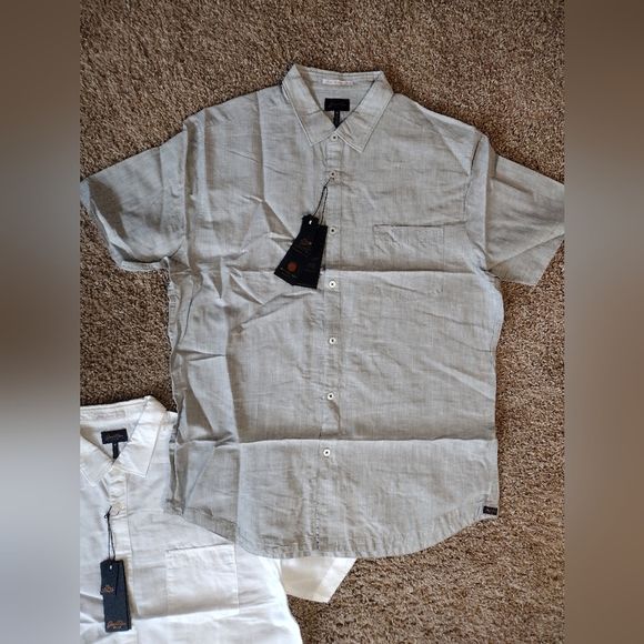 Good Man Brand White and Gray Button-Up Short Sleeve Shirts Duo NWT - Picture 7 of 10